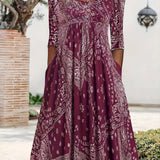 ELOWEN | LONG-SLEEVE CASUAL MIDI DRESS