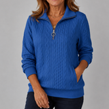 Evelyn | Textured Zip Pullover