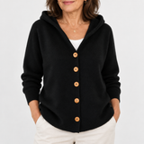 Beth | Women's Hooded Button-Up Knit Cardigan
