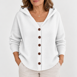Beth | Women's Hooded Button-Up Knit Cardigan