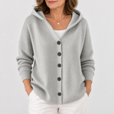 Beth | Women's Hooded Button-Up Knit Cardigan