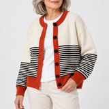 Ashley | Striped Buttoned Cardigan