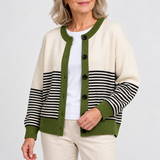 Ashley | Striped Buttoned Cardigan