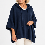 Maria | Oversized Knit Hoodie with Drawstring
