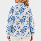 Rose | Floral Pattern with Artistic Print Turtleneck