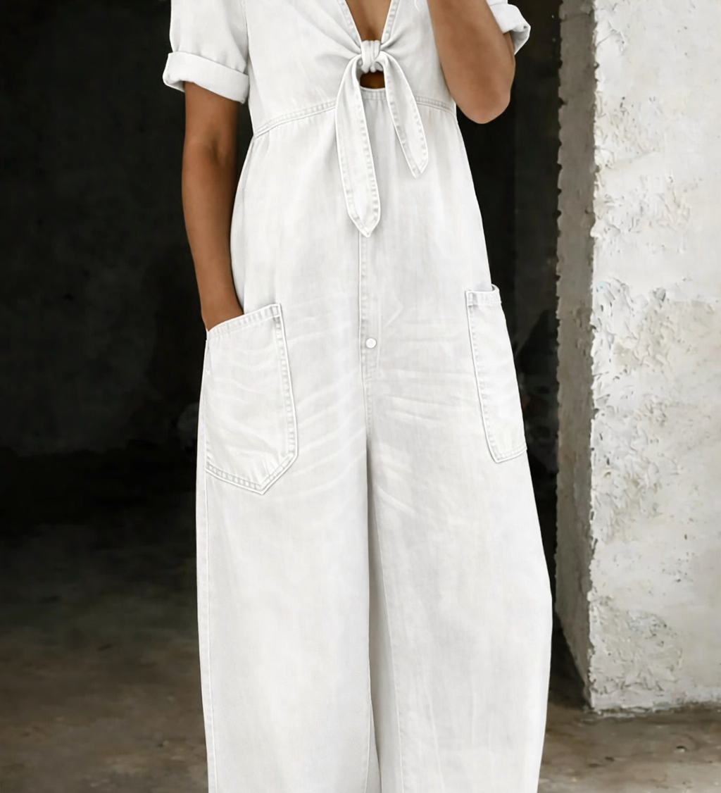 Freya | Short-Sleeve V-Neck Jumpsuit