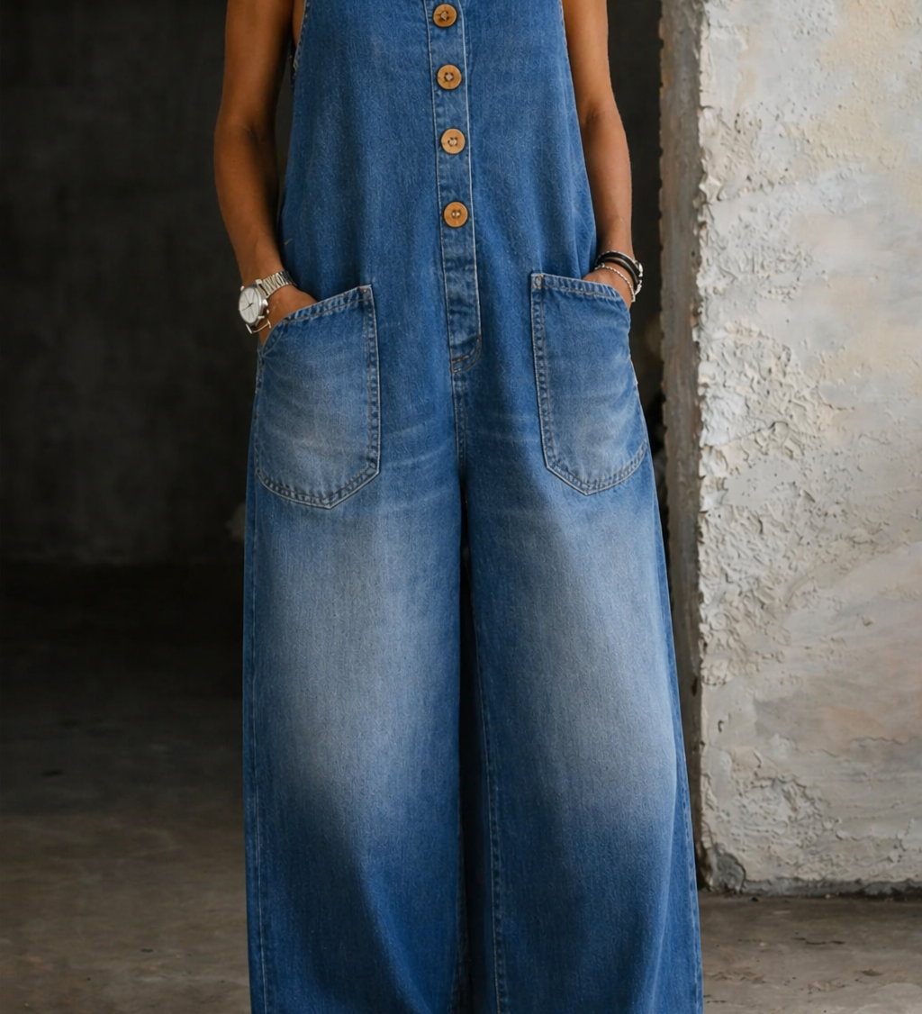 Amelia | Vintage Cotton Dungarees