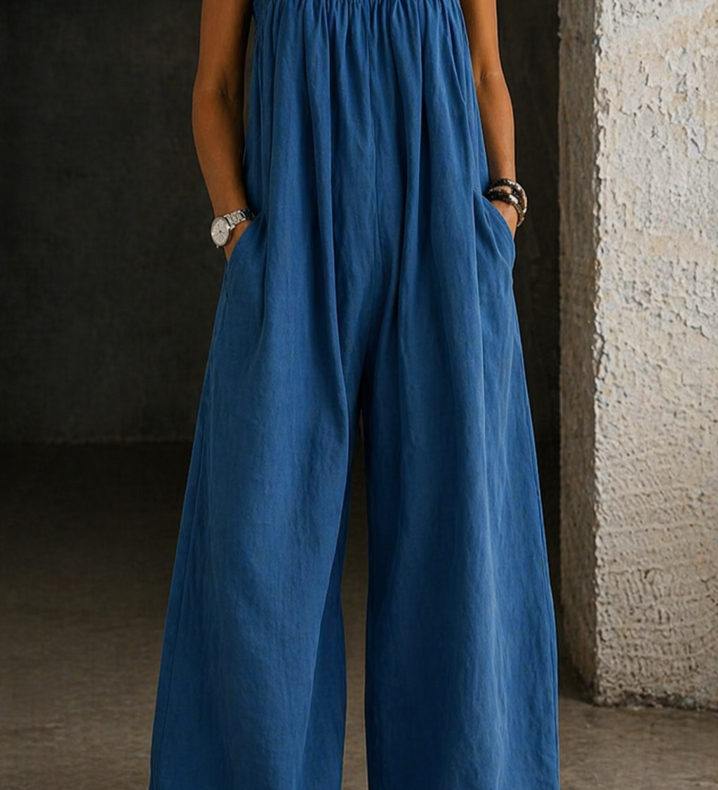 Molly | Wide-Leg Denim Jumpsuit