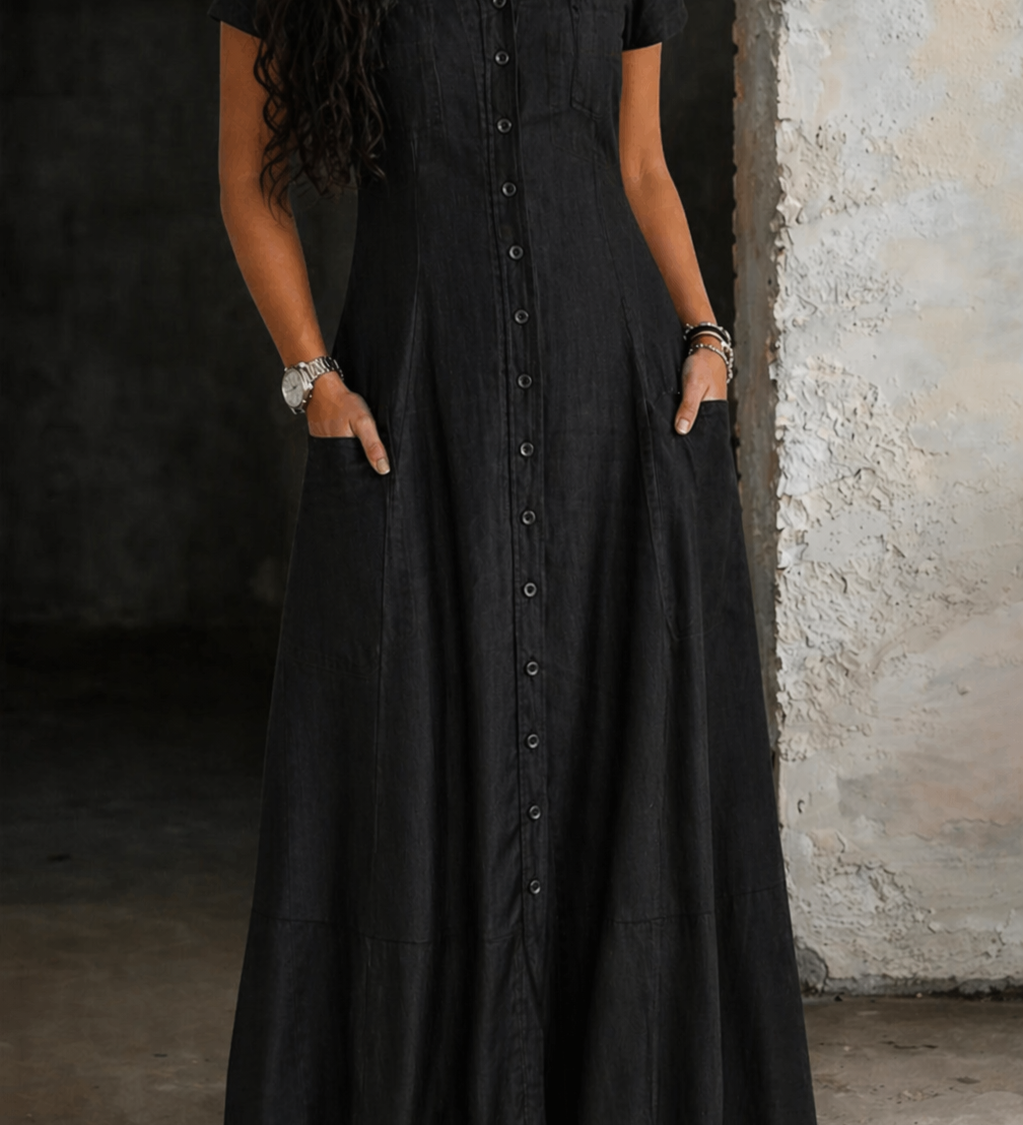 Ruby | Long Denim Dress