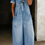 Freya | Short-Sleeve V-Neck Jumpsuit