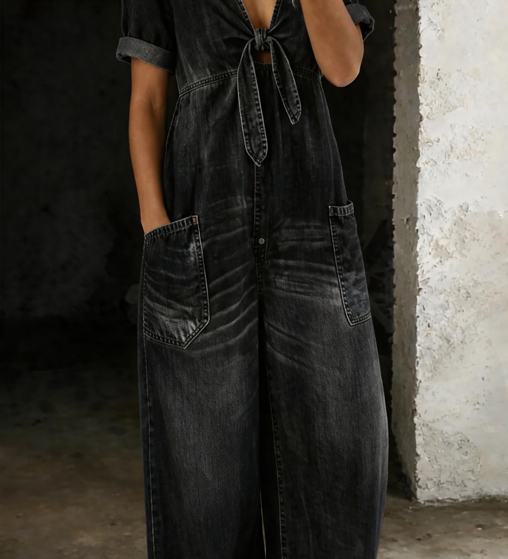Freya | Short-Sleeve V-Neck Jumpsuit