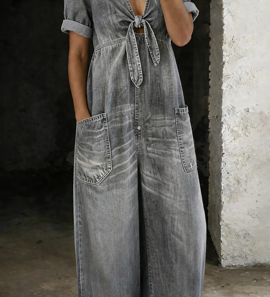 Freya | Short-Sleeve V-Neck Jumpsuit