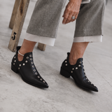 Rose | Studded Pointed Ankle Boots