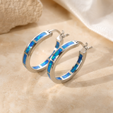 Malin | Round Earrings with Shimmer Stone