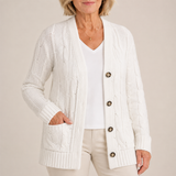 Sarah | Women's Long Sleeve Button Down Knit Cardigan