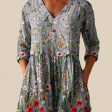 Ivy | Long Blouse with a Bold Print
