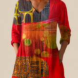 Isla | Long Blouse with a Bold Print