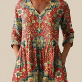 Beatrice | Long Blouse with a Bold Print