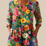 Millie | Long Blouse with a Bold Print