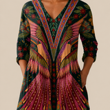 Evie | Long Blouse with a Bold Print