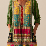 Matilda | Long Blouse with a Bold Print