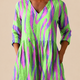 Georgia | Long Blouse with a Bold Print