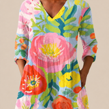 Isobel | Long Blouse with a Bold Print