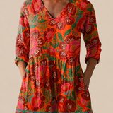 Holly | Long Blouse with a Bold Print
