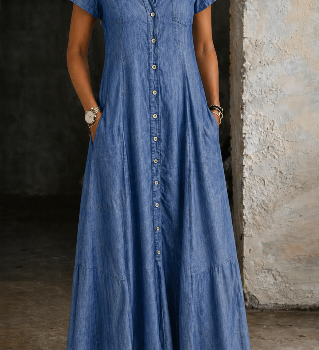 Ruby | Long Denim Dress