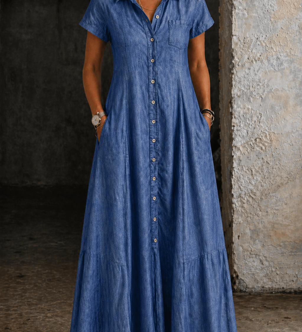 Ruby | Long Denim Dress