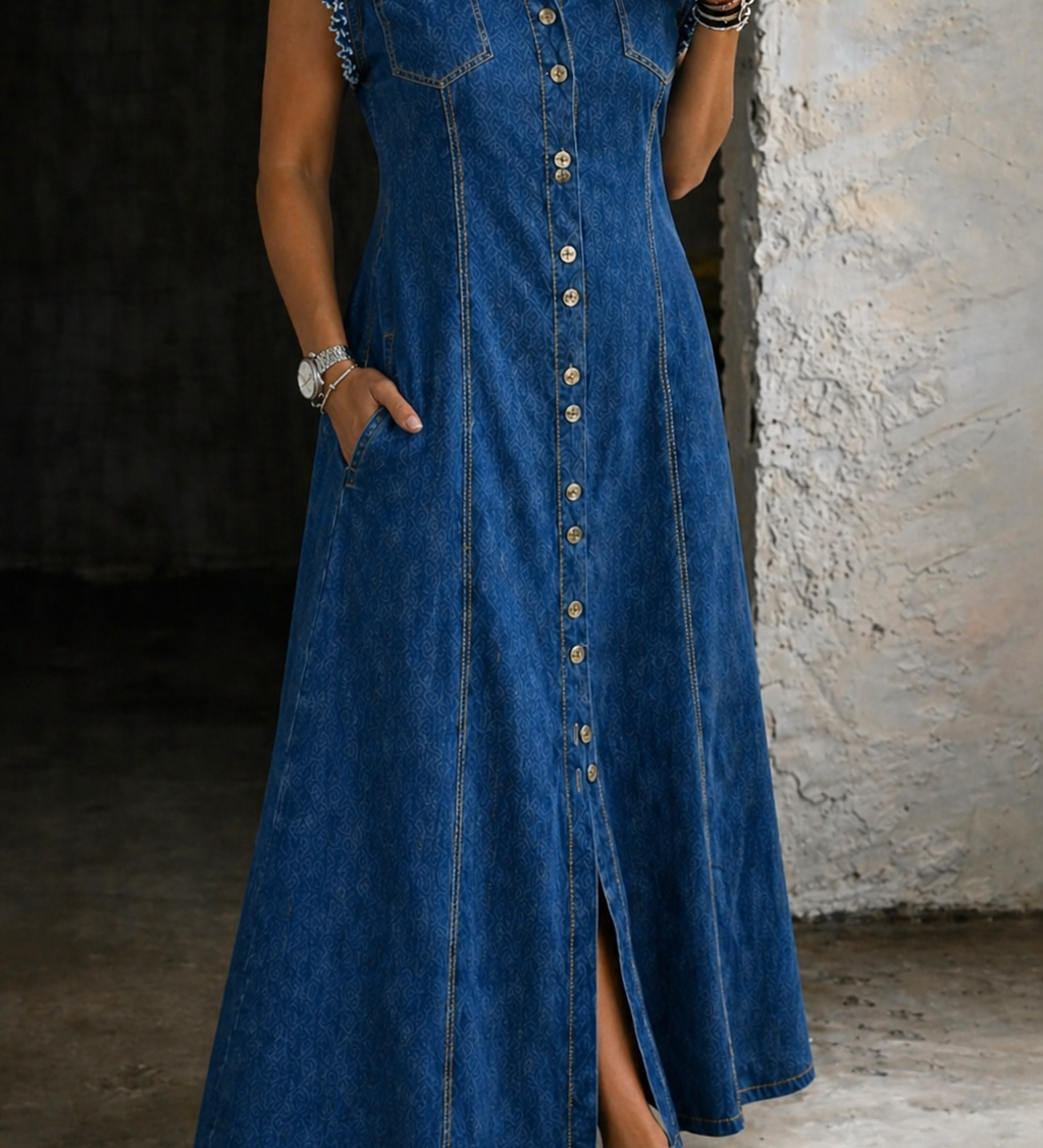 Saskia | Plus-Size Denim Dress