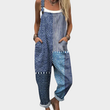 Boho Dungarees Blue with Patchwork