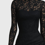 Monica | Elegant Maxi Dress with Flared Lace Skirt