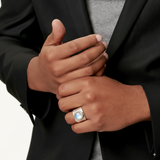Kathrin | Boho Ring with Shimmer Stone