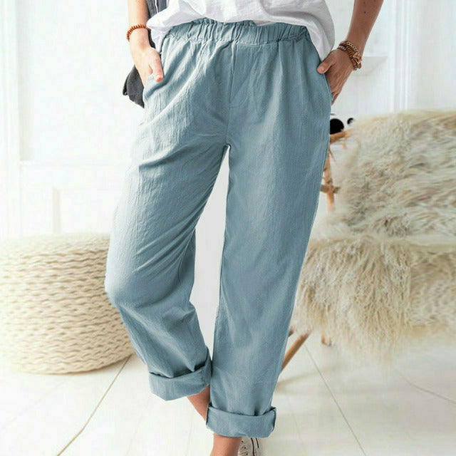 Neria - Soft-Textured Trousers
