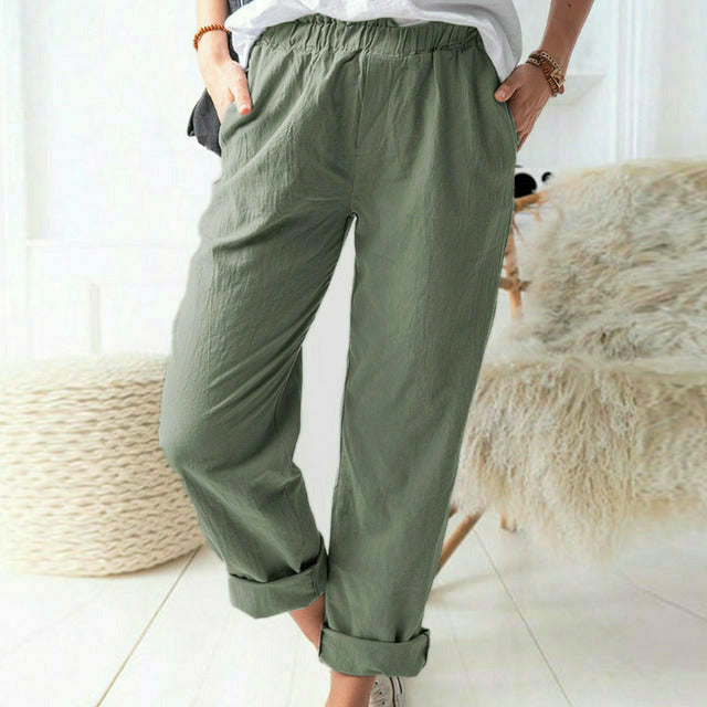 Neria - Soft-Textured Trousers
