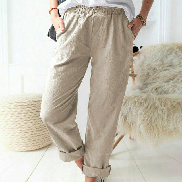 Neria - Soft-Textured Trousers