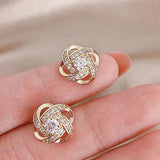 Ramona | Spiral Earrings with Stones