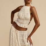 WENDY - Strap Top and Skirt Ensemble