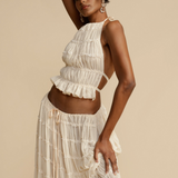 WENDY - Strap Top and Skirt Ensemble