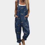 Navy Dungarees with Duck Motif