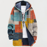 Cordelia | Coat with Geometric Colour Blocks