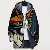Sybil | Cat Face Pattern Cardigan