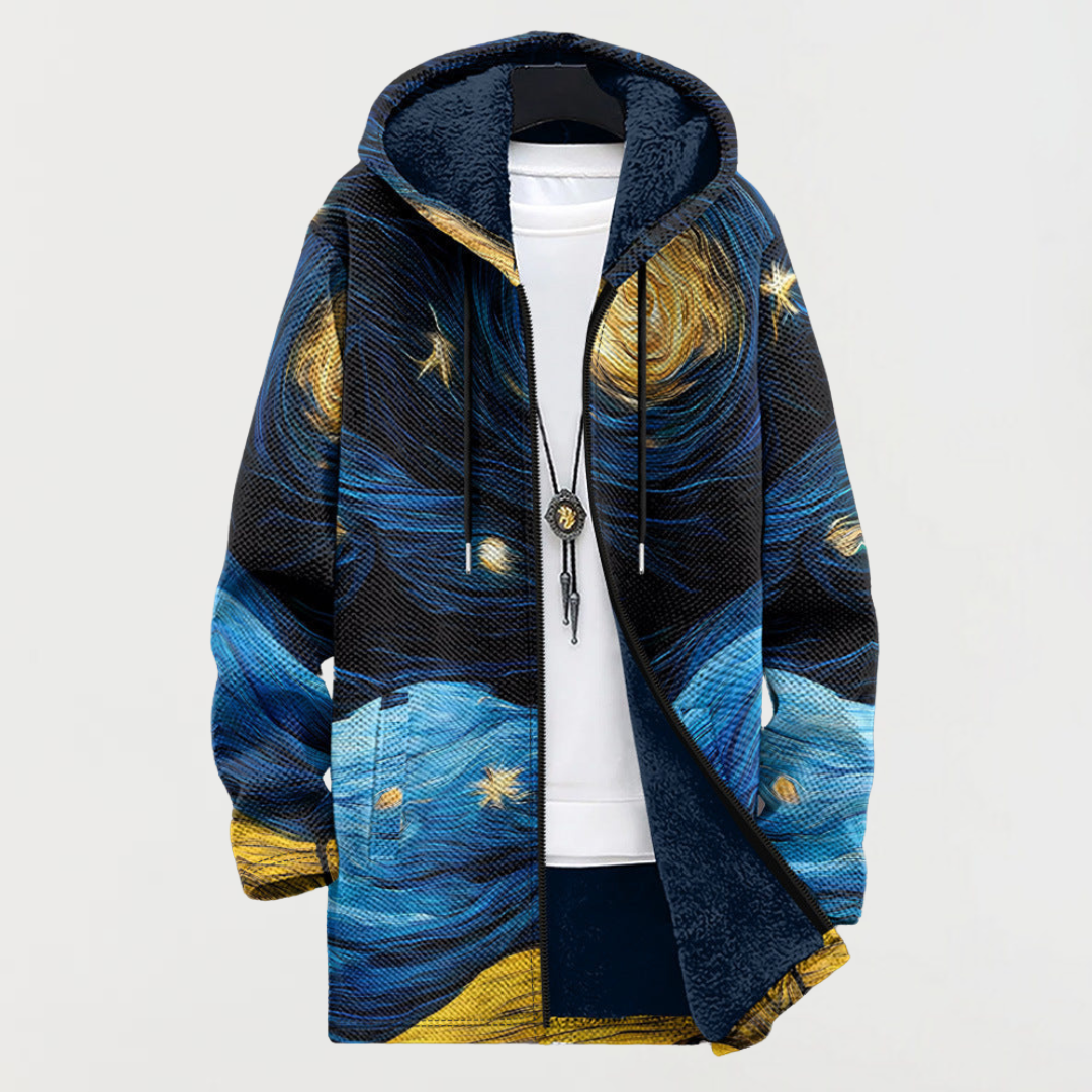 Nerys | Coat with Starry Sky Pattern