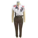 Florabel - Elegant Ensemble with Ruffle Sleeves