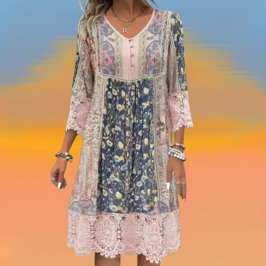 NAYA | FLUID BOHO LUXE MIDI DRESS