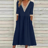 LIVIA | MIDI-LENGTH LACE DRESS