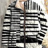 Ella™ | Quilted Jacket in Mixed Stripes