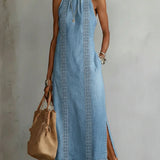 Tilly | Retro Lace Denim Dress