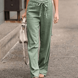 Joleen - Women's Casual Trousers with Drawstring and Elastic Waist